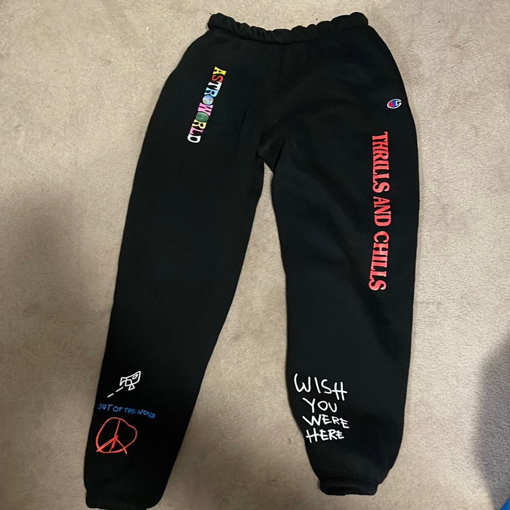 Champion Travis Scott Astroworld merch Sweat Pants NC